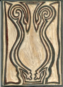 Tom Stella- Finished woodcut carving-Dusk