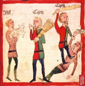 Cain and Able, Germany; 15th century.